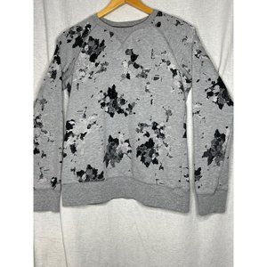 The Northern Face sweatshirt petite small gray black round neck long sleeve